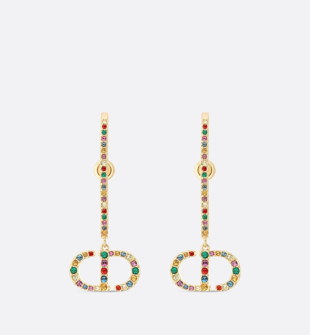 18K Dior 30 Montaigne Crystals Earrings