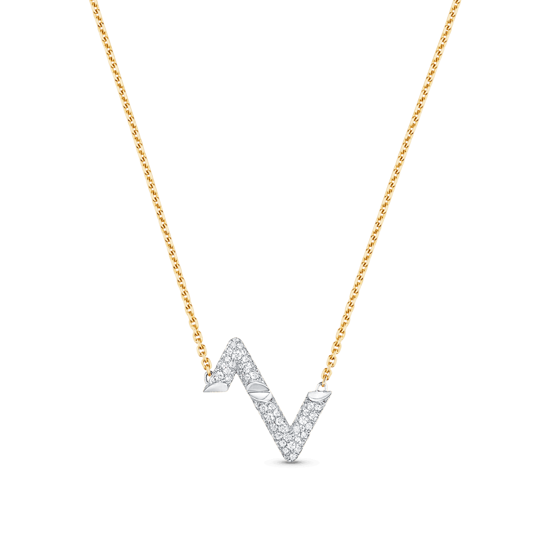 18K Louis Vuitton Volt Upside Down Pendant Necklace