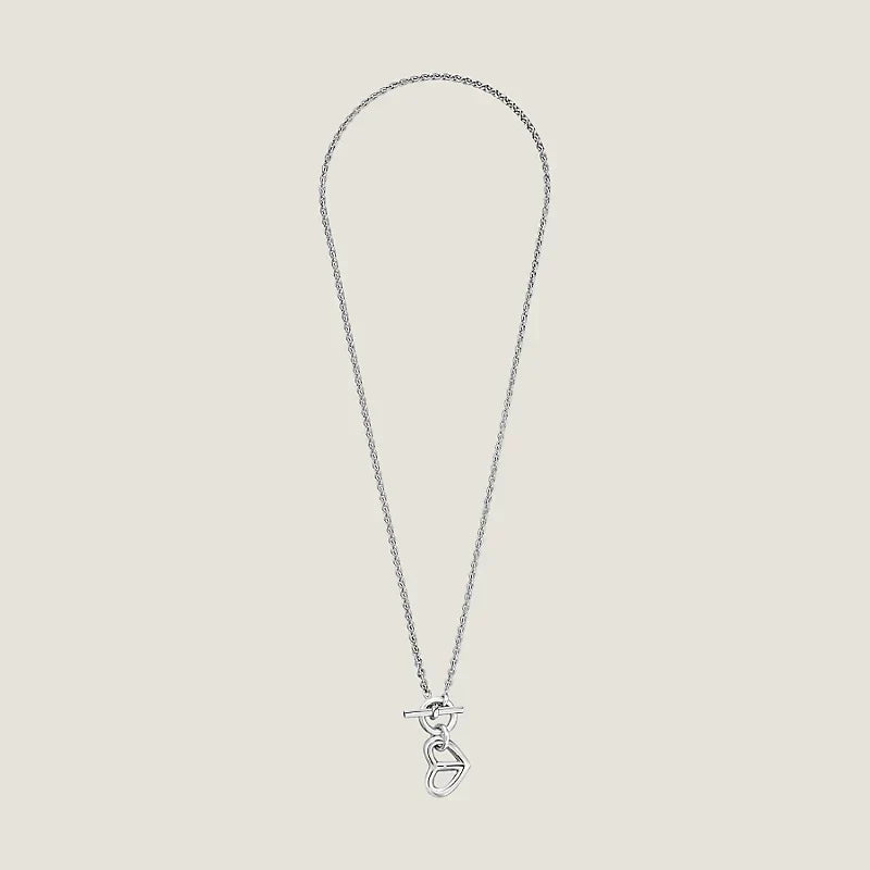 18K Cache-coeur Amulette Pendant Hermes Necklace