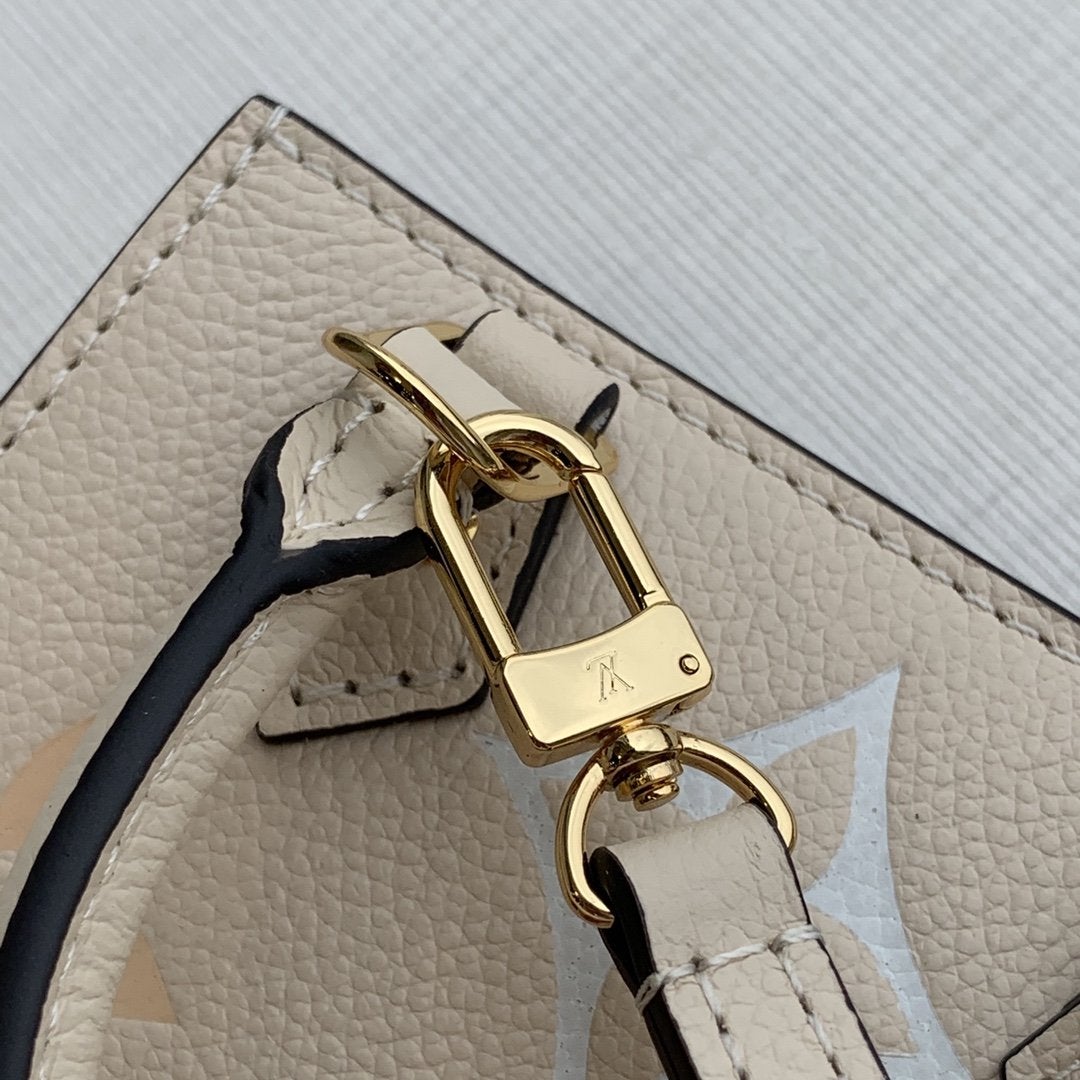 LOUIS VUITTON LV PETIT SAC PLAT CREAM MONOGRAM EMPREINTE COWHIDE LEATHER