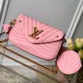 LOUIS VUITTON MULTI-POCHETTE PINK CALFKIN 19CM CROSS BODY BAG