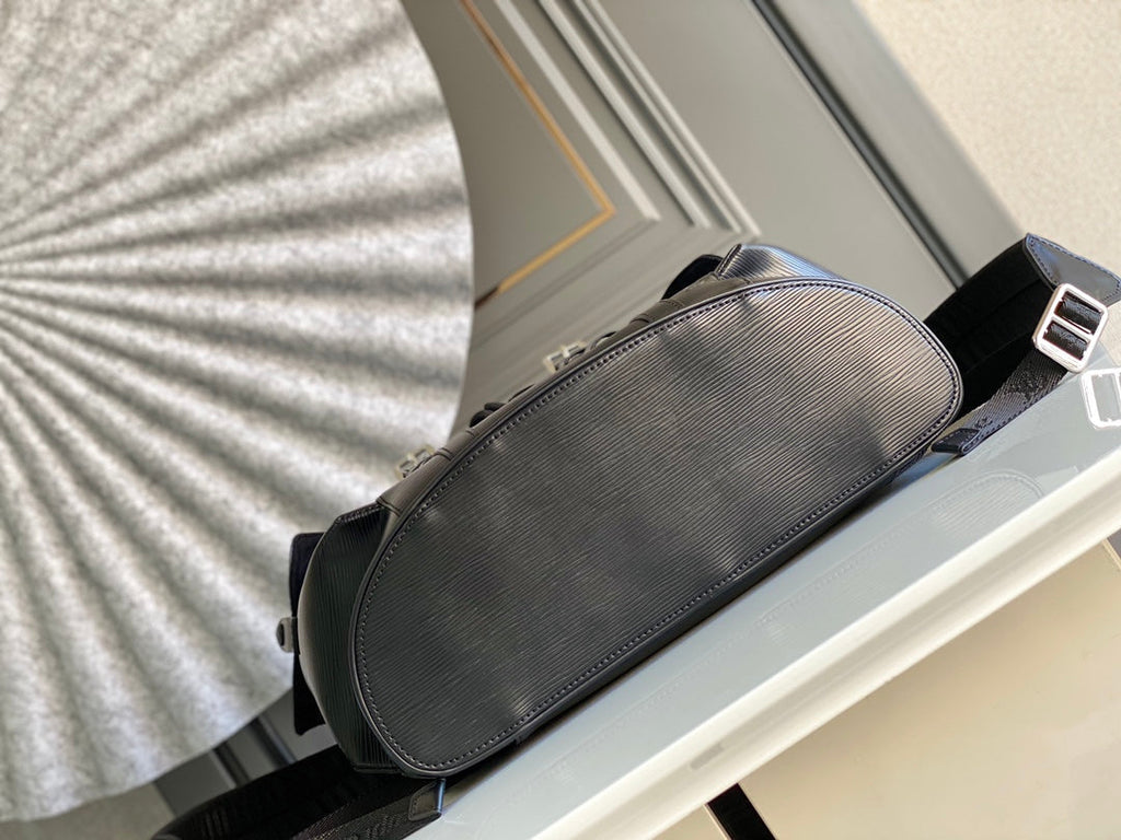 LOUIS VUITTON LV x SUPREME CHRISTOPHER SMALL BACKPACK 47 IN BLACK EPI CALFSKIN