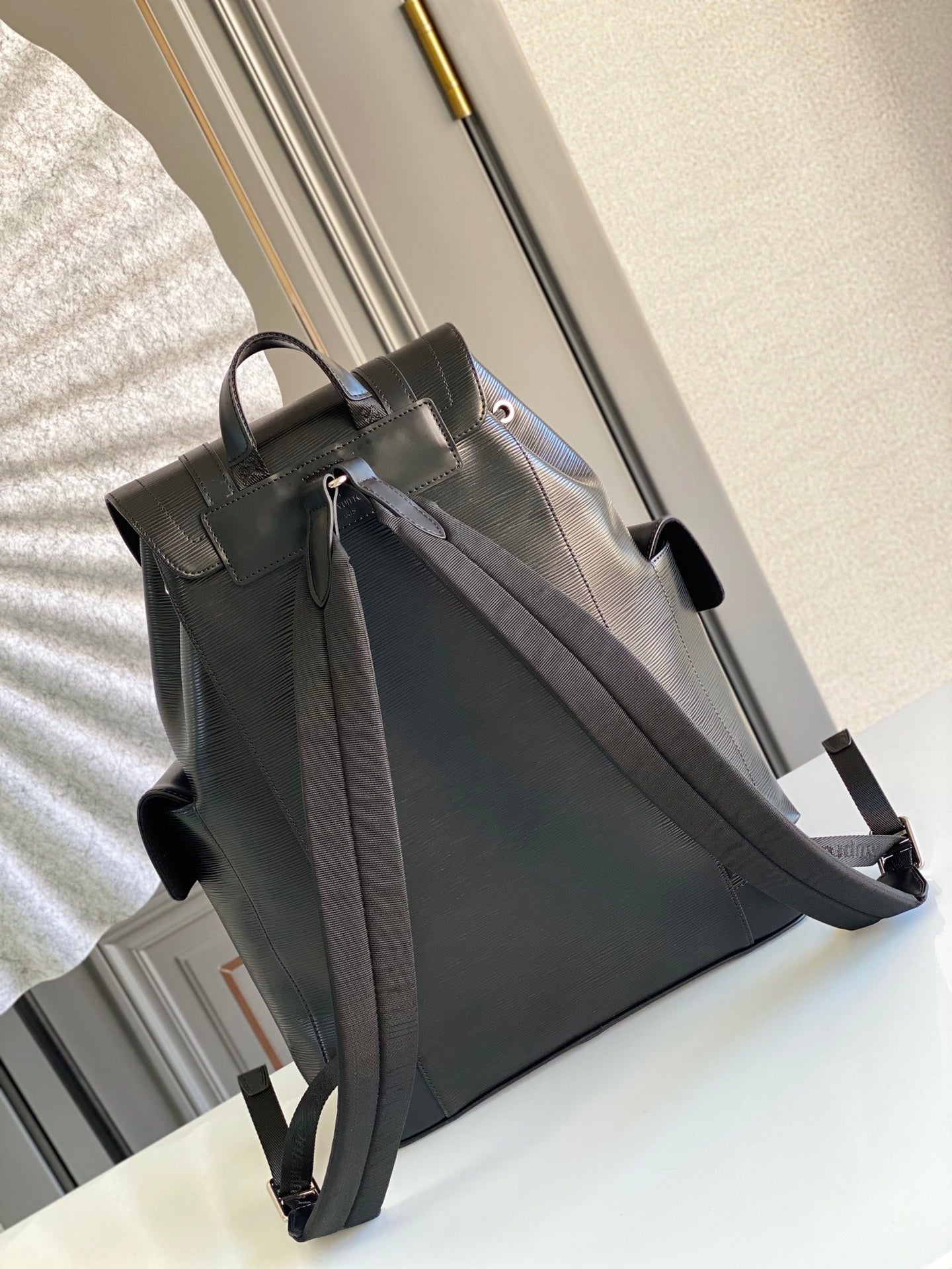 LOUIS VUITTON LV x SUPREME CHRISTOPHER SMALL BACKPACK 47 IN BLACK EPI CALFSKIN