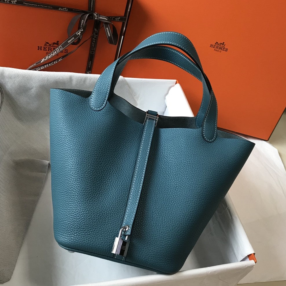 HERMES picotin lock teal togo ghw