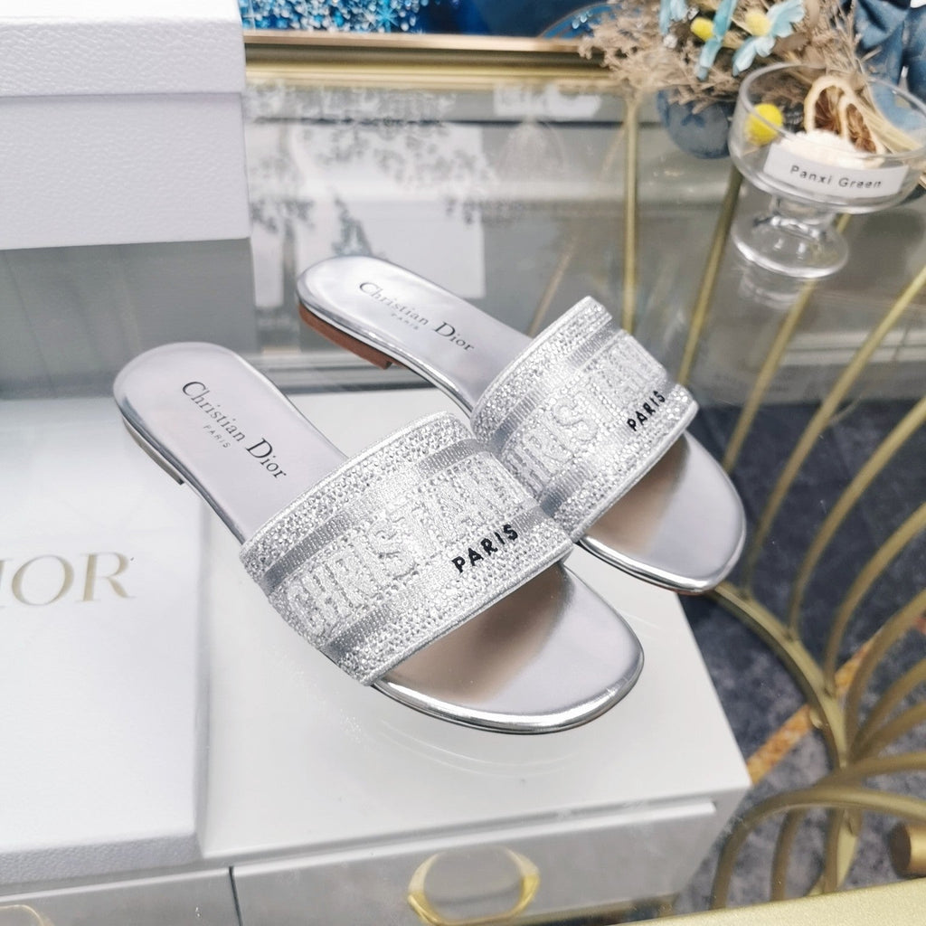 DIOR CD Mule Dway Slide 10mm Multi-motifs Style 24