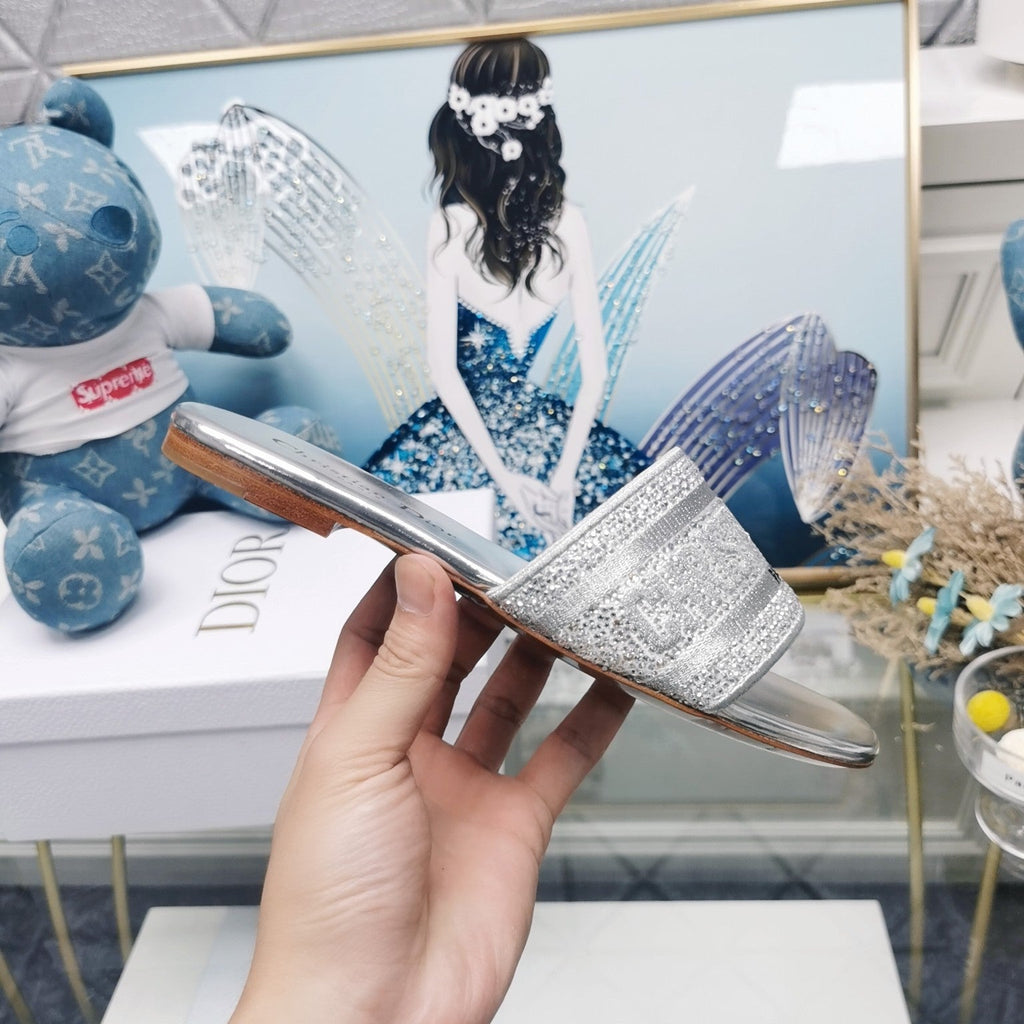 DIOR CD Mule Dway Slide 10mm Multi-motifs Style 24