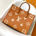 LOUIS VUITTON ONTHEGO MM 35CM ORANGE WHITE