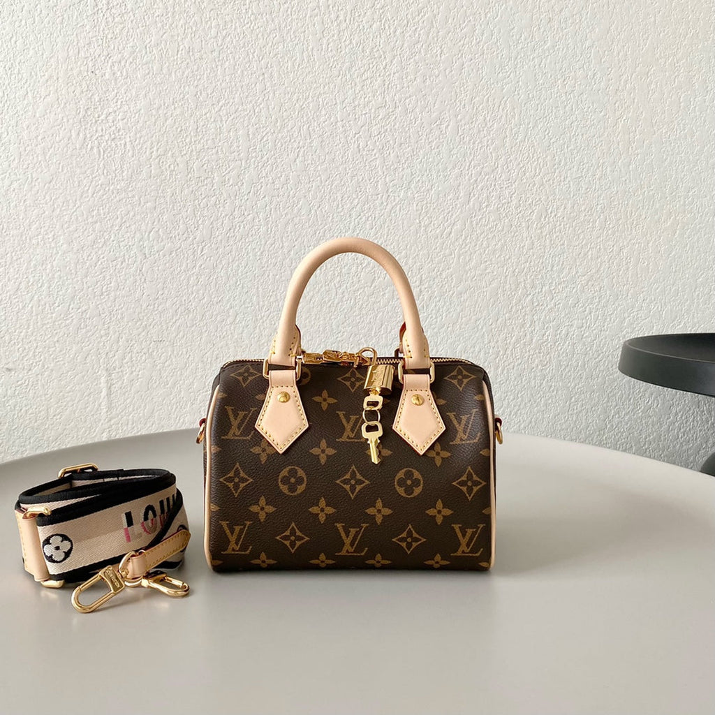 LOUIS VUITTON SPEEDY BANDOULIERE 25 BROWN MONOGRAM CANVAS