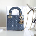 DIOR LADY 17 IN SKY AEGEAN BLUE WITH CANNAGE PATTERN