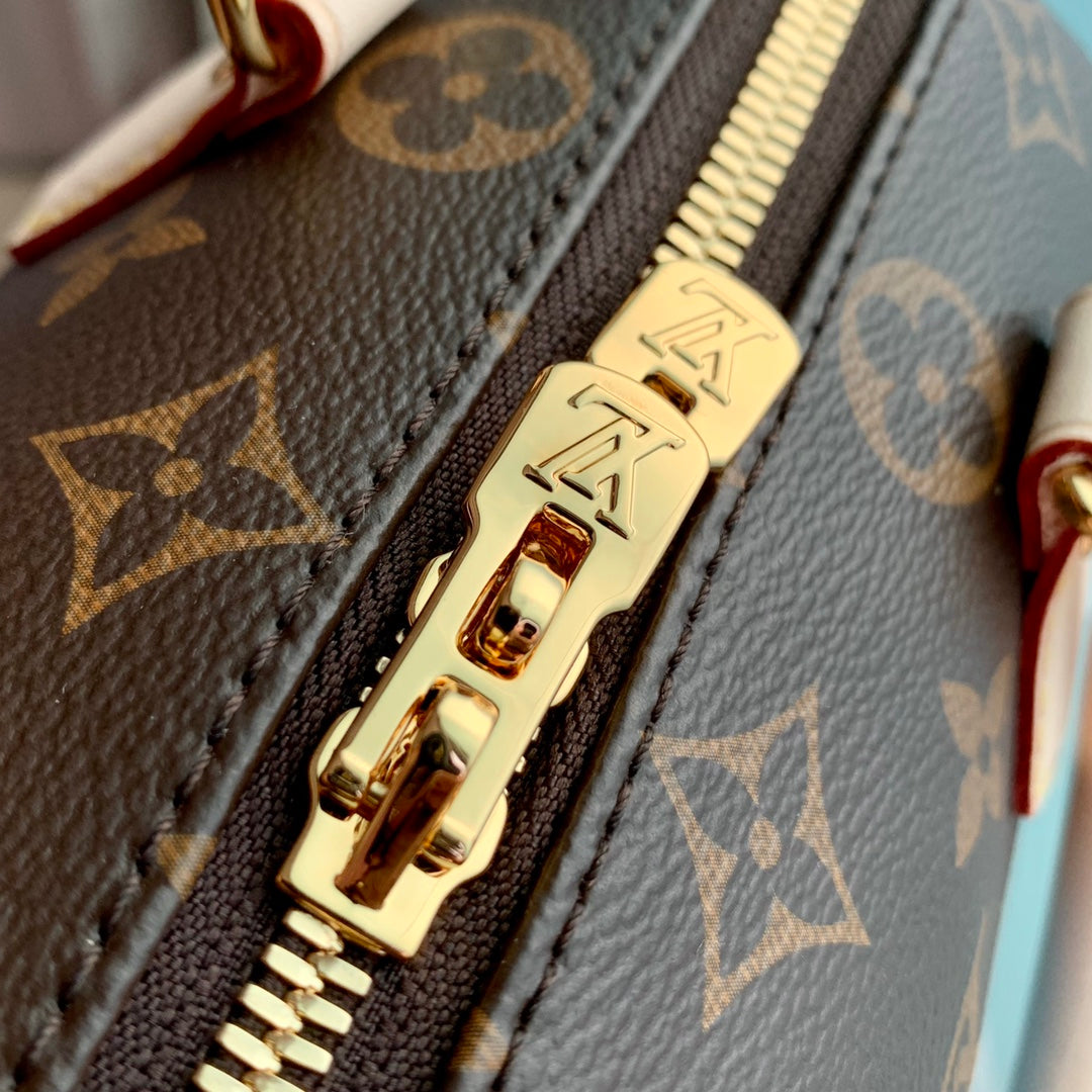LOUIS VUITTON LV x YK SPEEDY BANDOULIÈRE 20 IN BROWN MONOGRAM COATED CANVAS AND CALFSKIN