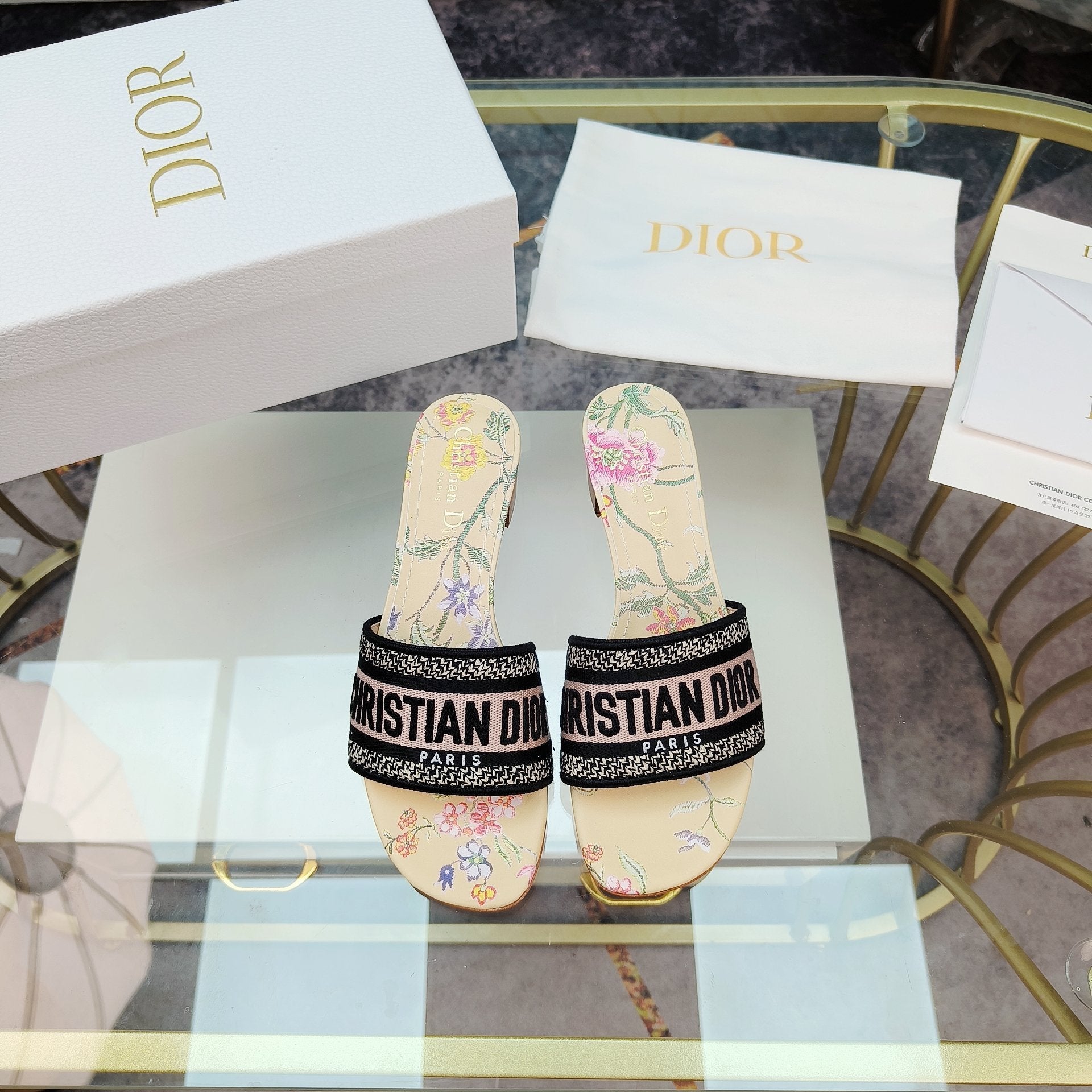 DIOR CD Mule Dway Heeled Slide 45mm Style 2
