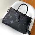 LOUIS VUITTON LV 25S TRIANON MM BAG 36 IN BLACK CALFSKIN GOLD HARDWARE