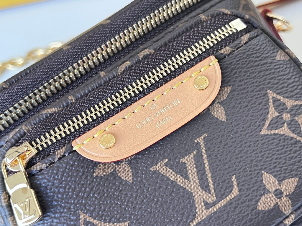 LOUIS VUITTON LV 25S MINI BUMBAG 17 IN BROWN MONOGRAM CALFSKIN GOLD HARDWARE