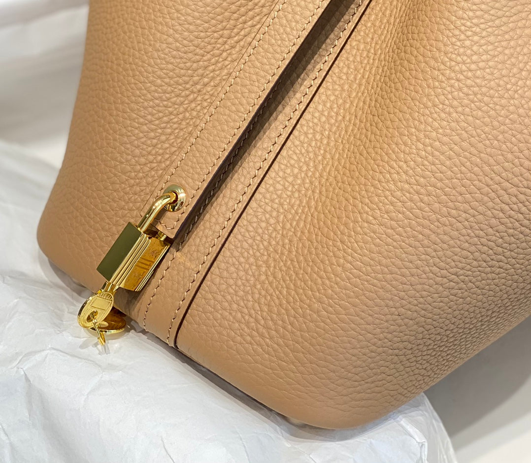 HERMES picotin lock 18 beige togo ghw