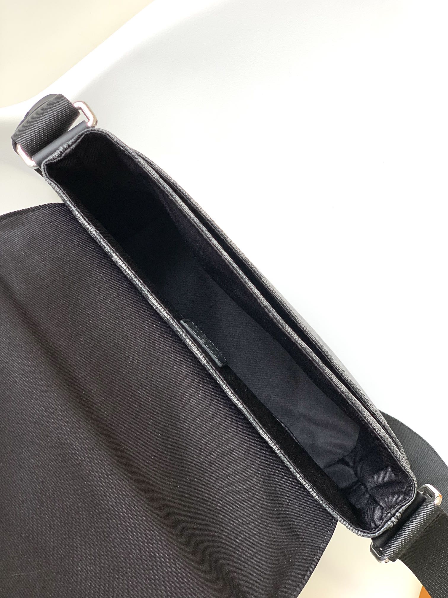 LOUIS VUITTON LV 25S SMALL DISTRICT CROSSBODY BAG 25 IN BLACK DAMIER GRAPHITE CANVAS AND CALFSKIN