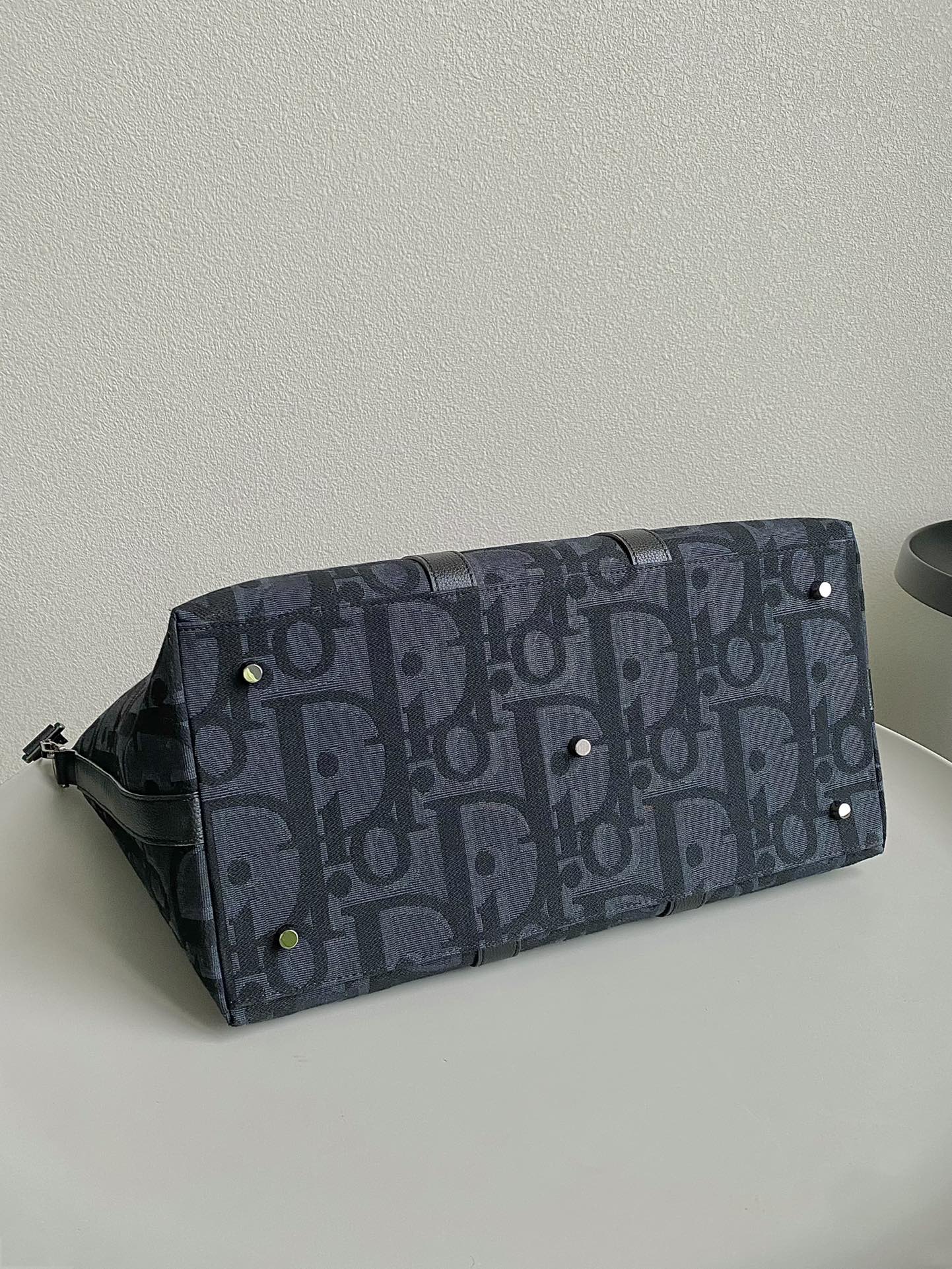 DIOR WEEKENDER 40 IN BLACK MAXI OBLIQUE JACQUARD