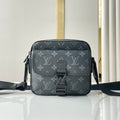 LOUIS VUITTON GETAWAY MESSENGER 18 IN GUN METAL MONOGRAM ECLIPSE CANVAS