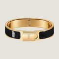 18K Clic Cadenas Black Hermes Bracelet