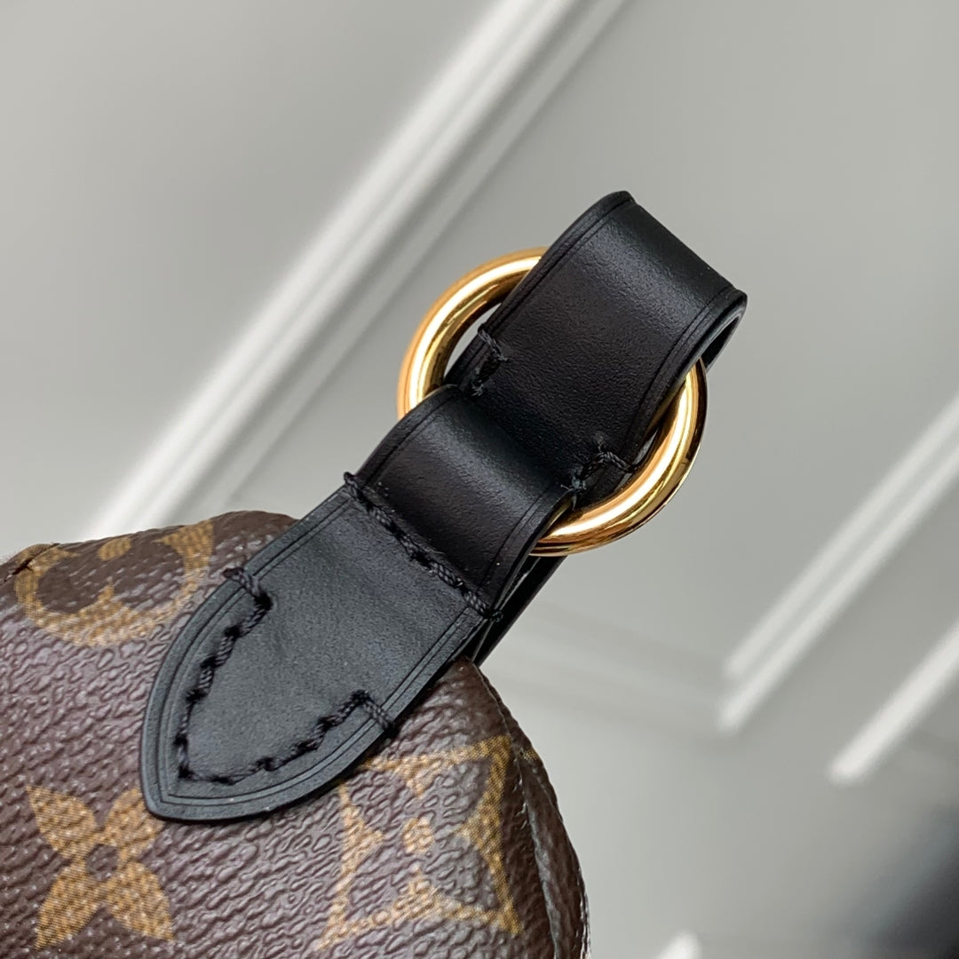 LOUIS VUITTON KEEPIT BUMBAG 29 IN BROWN DAMIER AZUR COATED MONOGRAM CANVAS