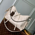 LOUIS VUITTON CARRYALL CARGO VIBE PM 33.5 IN VANILLE LAMBSKIN BORWN MONOGRAM TAG