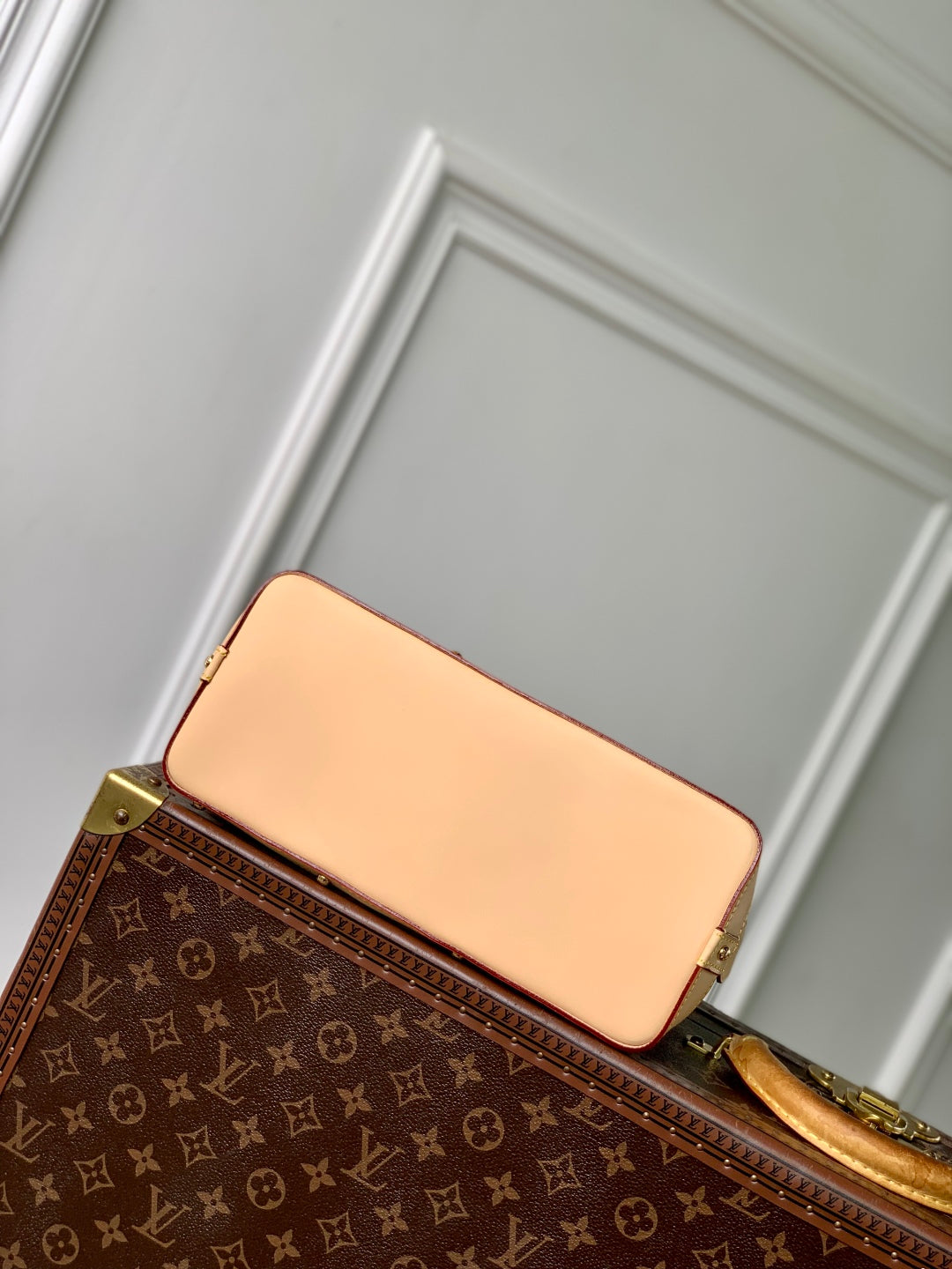LOUIS VUITTON COSMETIC POUCH 27 IN PINK MONOGRAM DENIM GOLD HARDWARE