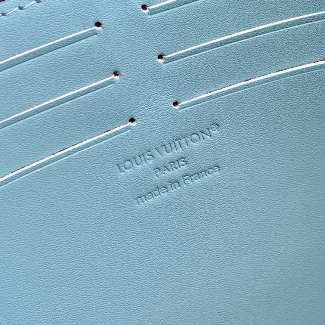 LOUIS VUITTON POCHETTE VOYAGE 26 IN SKY BLUE MONOGRAM ECLIPSE CALFSKIN