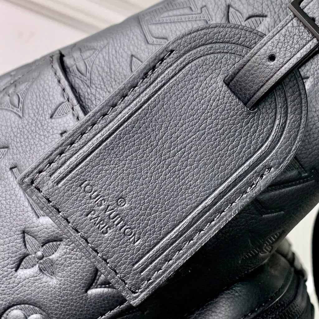 LOUIS VUITTON HOBO CARGO 35 IN BLACK MONOGRAM SHADOW CALFSKIN