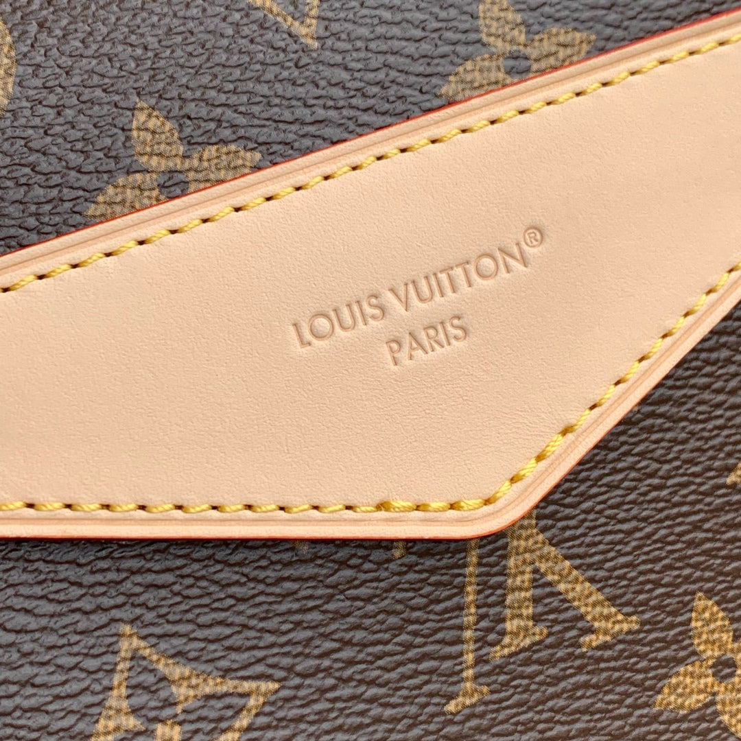LOUIS VUITTON MONTSOURIS BACKPACK MINI 27 IN BROWN MONOGRAM COATED CANVAS AND CALFSKIN