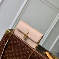 LOUIS VUITTON WALLET ON CHAIN BLOOM 20 IN BEIGE CALFSKIN