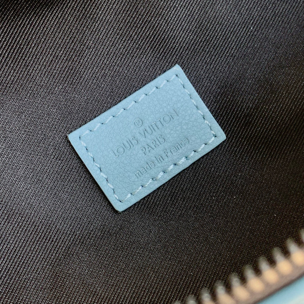 LOUIS VUITTON RUSH BUMBAG 30 IN SKY BLUE MONOGRAM SHADOW CALFSKIN