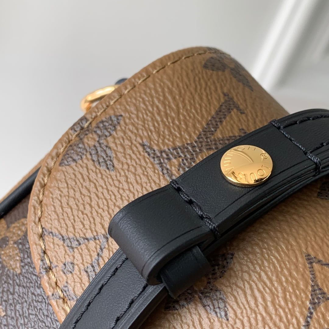 LOUIS VUITTON WALLET ON CHAIN IVY 23 IN BROWN MONOGRAM REVERSE CANVAS