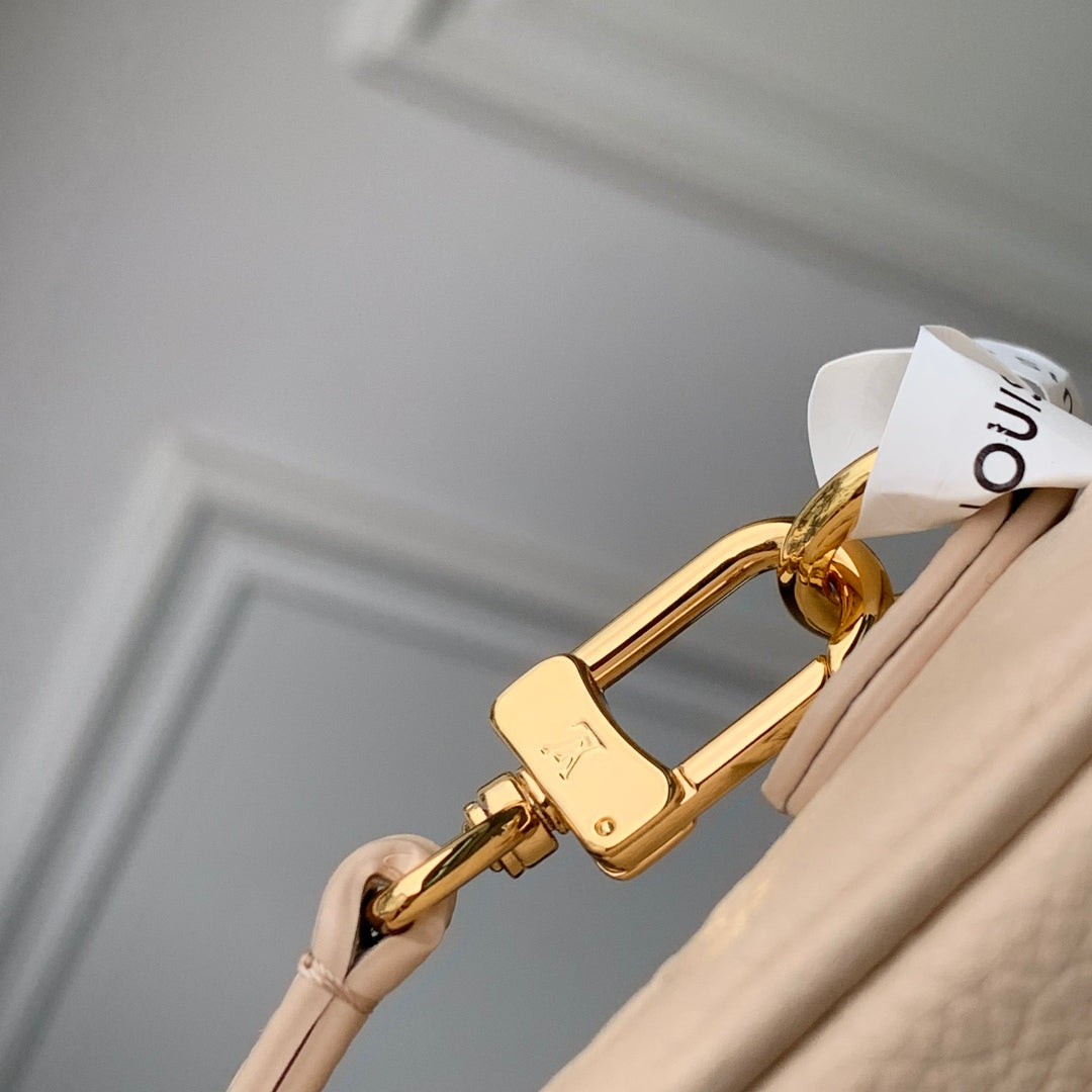 LOUIS VUITTON MINI BUMBAG 17 IN NUDE PINK EMBOSSED MONOGRAM EMPREINTE CALFSKIN