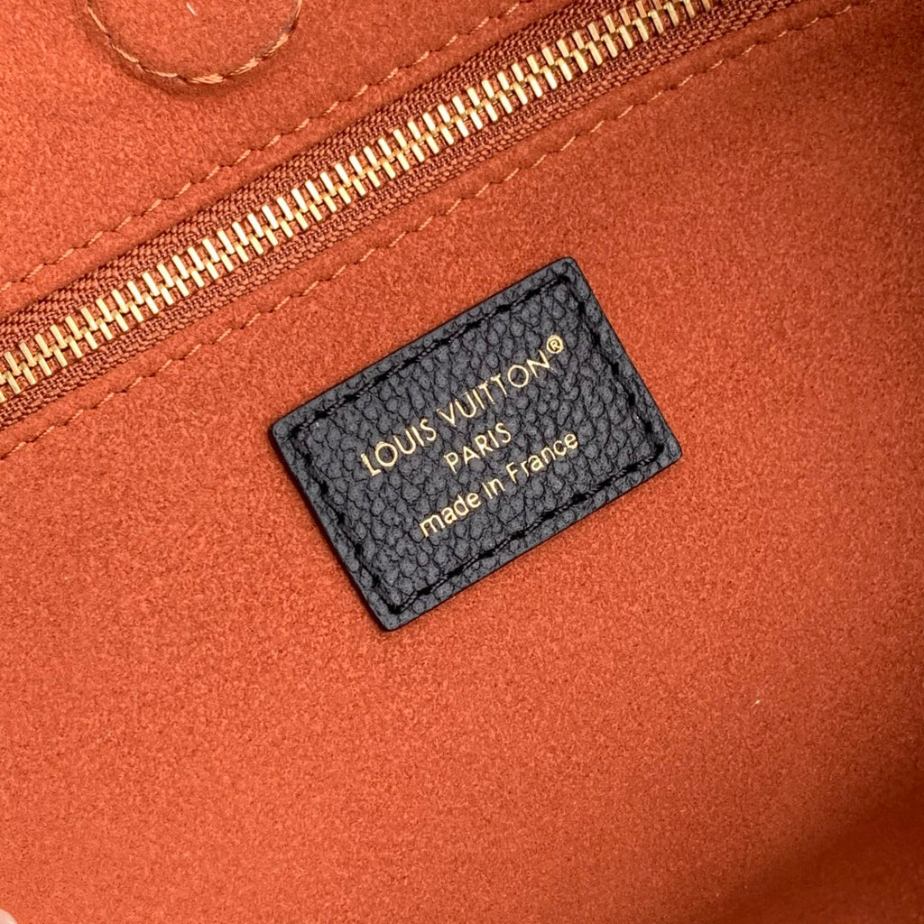 LOUIS VUITTON ANYTIME PM 34 IN BLACK MONOGRAM EMPREINTE CALFSKIN