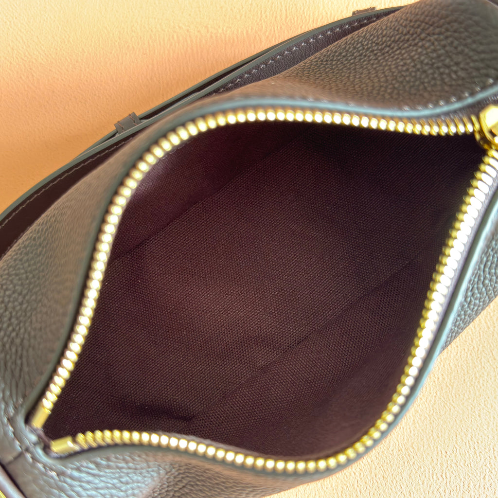 GUCCI 26S SHOULDER BAG 19 IN BLACK BROWN CALFSKIN