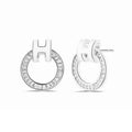 18K Clic Hermes Diamond Earrings