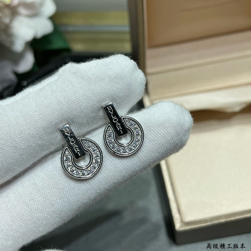 18K BVLGARI White Gold Earrings
