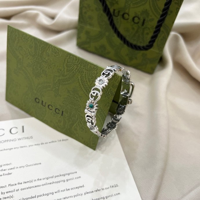 Double Gucci Flowers Bracelet
