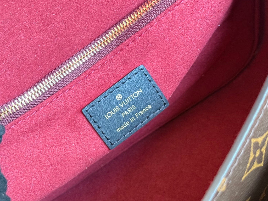 LOUIS VUITTON LV 25S CHAIN BAG 24 IN BROWN MONOGRAM CANVAS GOLD HARDWARE
