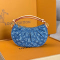 LOUIS VUITTON LV 25S POCHETTE VALLEY 21 IN BLUE DENIM MONOGRAM LEATHER TRIM GOLD HARDWARE