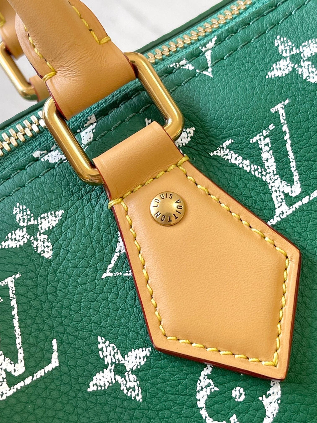 LOUIS VUITTON SPEEDY P9 BANDOULIÈRE 25 IN GREEN MONOGRAM CANVAS GOLD HARDWARE