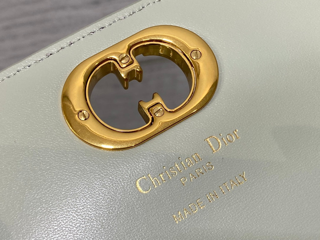 DIOR MONTAIGNE AVENUE MINI 19 BAG IN PISTACHIO GREEN CALFSKIN WITH GOLD HARDWARE