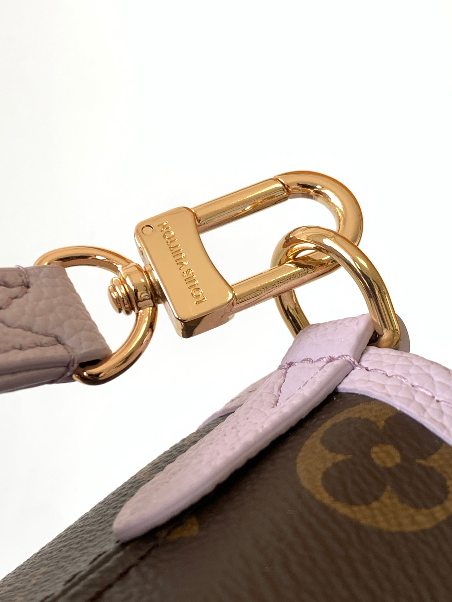 LOUIS VUITTON LV 25S NEVERFULL BANDOULIÈRE INSIDE OUT BB 24 IN LIGHT PURPLE AND BROWN CALFSKIN