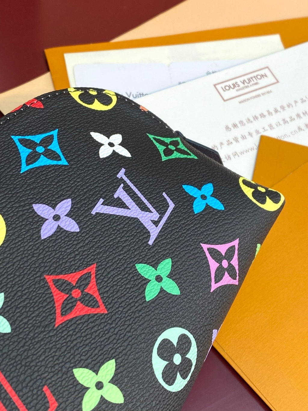 LOUIS VUITTON COSMETIC POUCH PM 19 IN COLORFUL MONOGRAM CANVAS