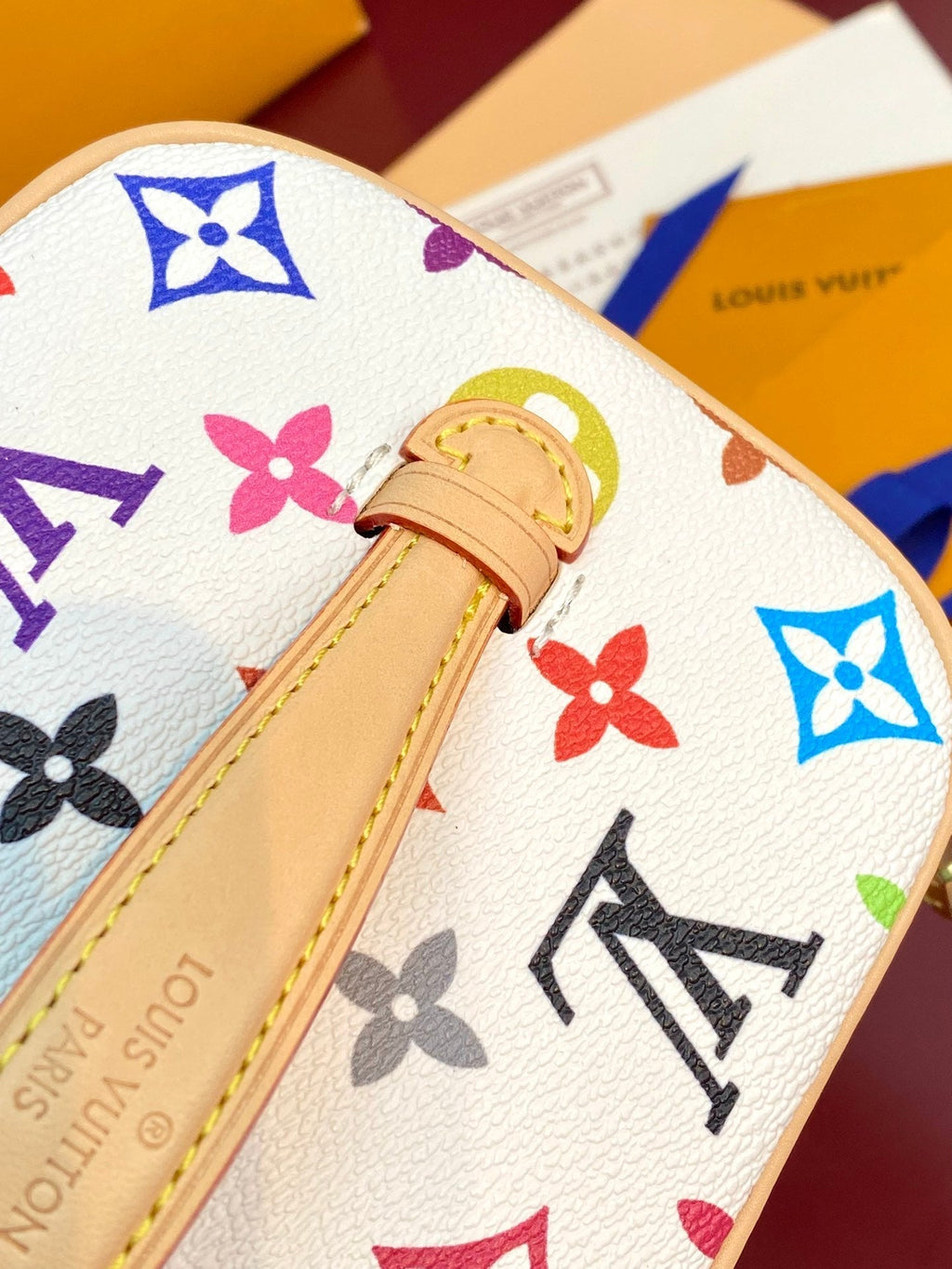 LOUIS VUITTON NICE BB 20 IN MULTICOLOR MONOGRAM CANVAS GOLD ZIPPER