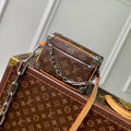 LOUIS VUITTON MINI SOFT TRUNK 18 IN BROWN MONOGRAM MACASSAR CANVAS