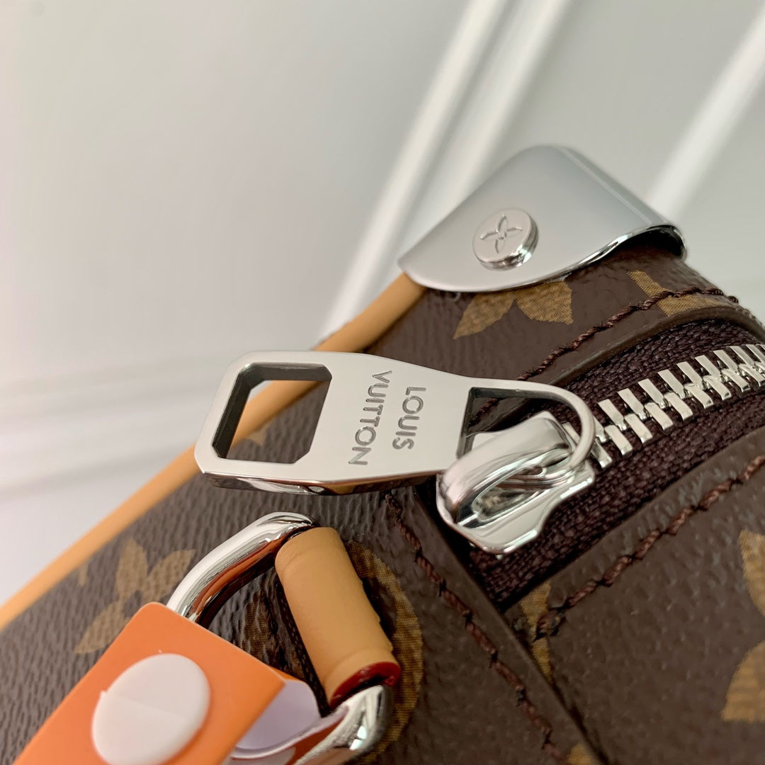 LOUIS VUITTON MINI SOFT TRUNK 18 IN BROWN MONOGRAM MACASSAR CANVAS
