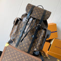 LOUIS VUITTON CHRISTOPHER MM BACKPACK 47 IN BROWN MONOGRAM CANVAS