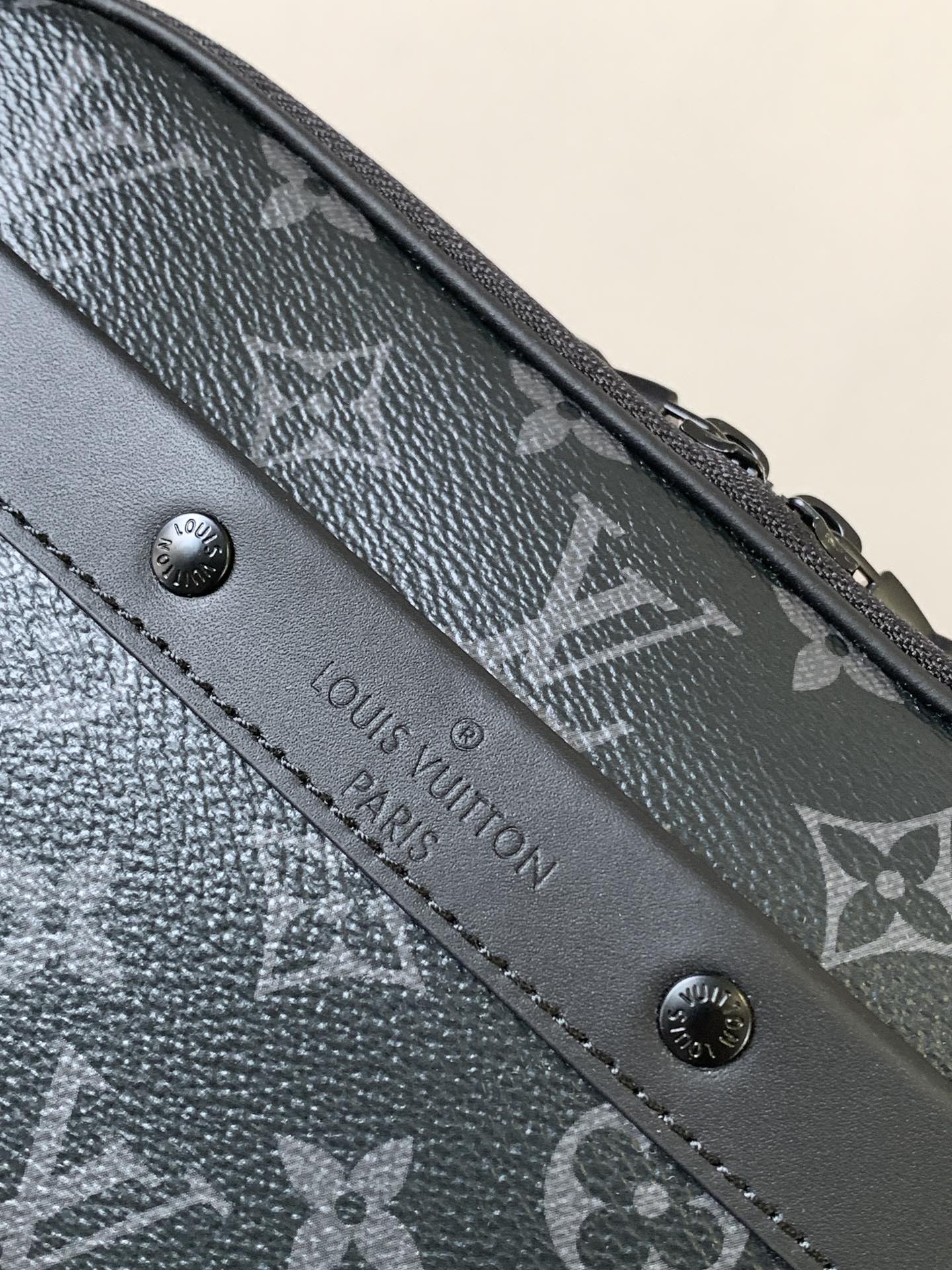 LOUIS VUITTON NANO ALPHA BAG 24 IN BLACK MONOGRAM ECLIPSE CANVAS AND COWHIDE