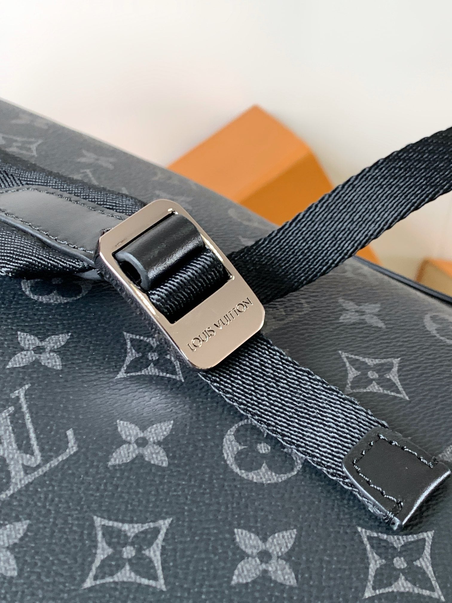 LOUIS VUITTON LV 25S DISCOVERY PM BACKPACK 38 IN BLACK AQUA MONOGRAM ECLIPSE CANVAS AND CALFSKIN