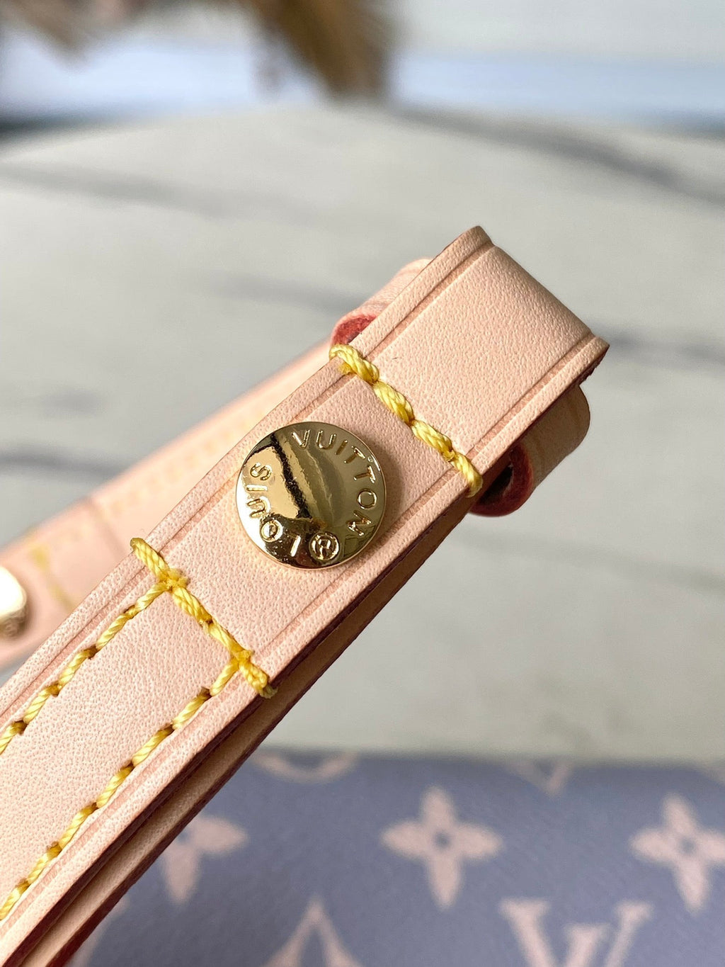 LOUIS VUITTON IVY 23 IN GRAY CREAM MONOGRAM TRIANON CANVAS GOLD HARDWARE